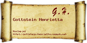 Gottstein Henrietta névjegykártya
